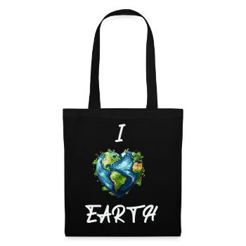 J’aime la lumière de la Terre - Sac en tissu - noir - Devant