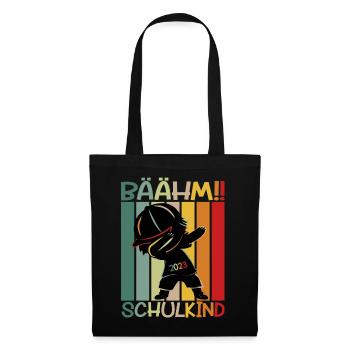 Schulkind 2023 Geschenk - Stoffbeutel - Schwarz - Vorne