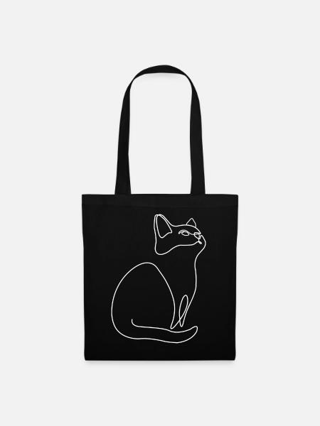 Kätzchen Katze Kater - Stoffbeutel - Schwarz