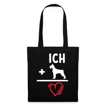 Chien, Cœur, Animal câlin, Animaux domestiques, Animal préféré - Sac en tissu - noir - Devant