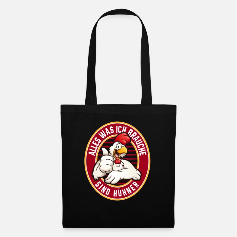 Hühnerhalter Hühnerliebhaber Hühnerzüchter - Stoffbeutel - Schwarz