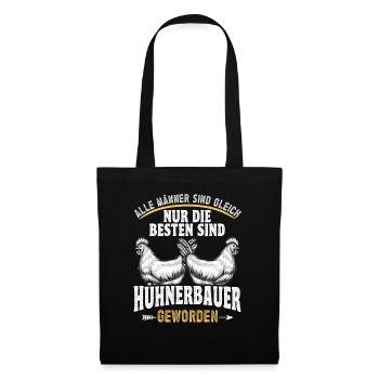 Huhn Hühner bester Hühnerbauer - Stoffbeutel - Schwarz - Vorne