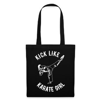 Kick Like A Karate Girl - Tote Bag - black - Front