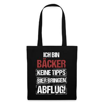 Je suis boulanger - apportez de la bière et décollez - Sac en tissu - noir - Devant