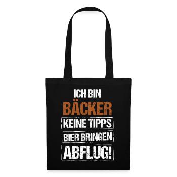 Je suis boulanger - apportez de la bière et partez - Sac en tissu - noir - Devant
