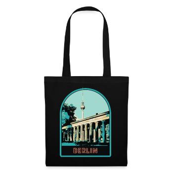 Berlin TV Tower and Brandenburg Gate - Tote Bag - black - Front