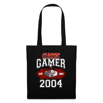 Video Gaming 20 Geburtstag 2004 Classic Gamer - Stoffbeutel - Schwarz - Vorne