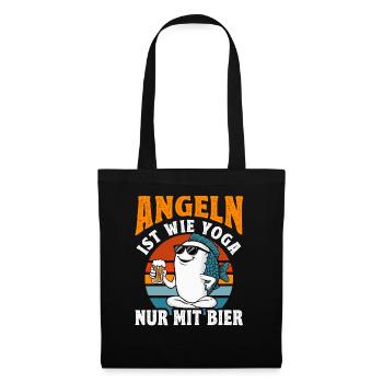 Drôle de pêcheur disant oui, je parle aux poissons - Sac en tissu - noir - Devant