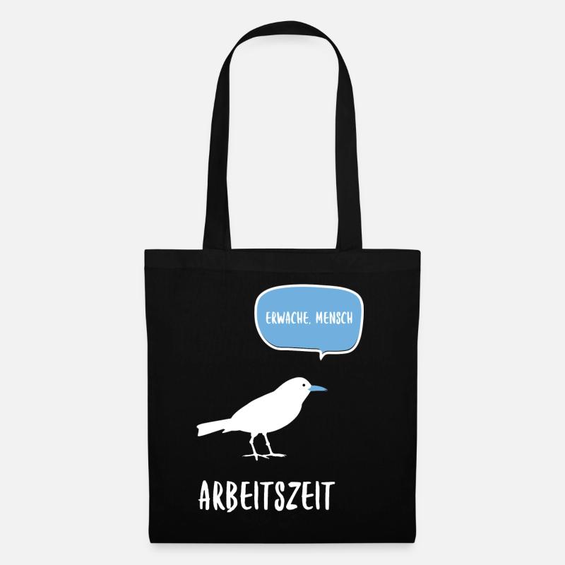 Arbeitszeit - Stoffbeutel - Schwarz