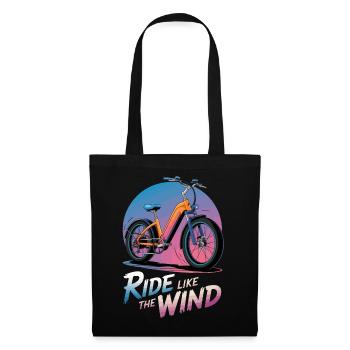 Vibrant Electric Bicycle Illustration - Tote Bag - black - Front