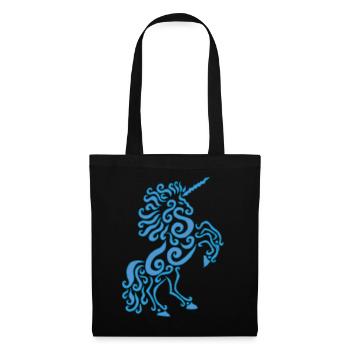 Blue Unicorn Horse - Tote Bag - black - Front