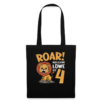 4th Birthday Boy Lion - Tote Bag - black - Front
