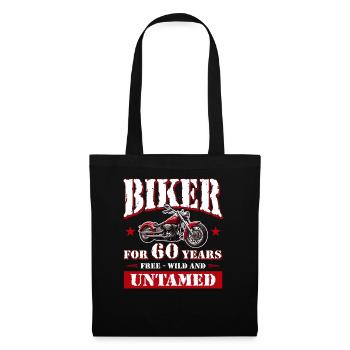 60 anniversaire 1965 motocycliste moto - Sac en tissu - noir - Devant