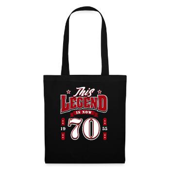 70. Geburtstag 1955 Legend 70 Jahre - Stoffbeutel - Schwarz - Vorne