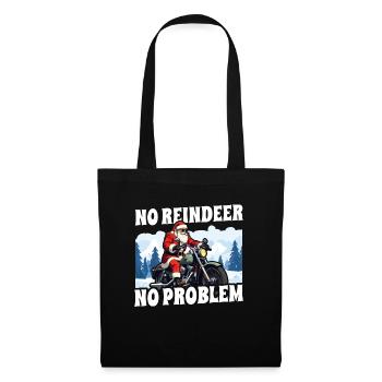 Motorcyclist Biker Christmas No Reindeer no - Tote Bag - black - Front