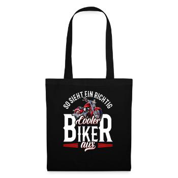 Dicton de motard : c’est à ça qu’ressemble un motard vraiment cool - Sac en tissu - noir - Devant