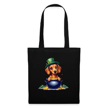 Dachshund St. Patrick's Day Outfit Dogs - Tote Bag - black - Front