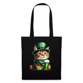 Chat St. Patrick’s Day Bière Tenue Chats - Sac en tissu - noir - Devant