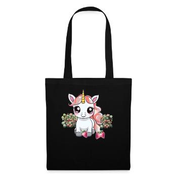 fraises licorne licornes adolescente enfant - Sac en tissu - noir - Devant