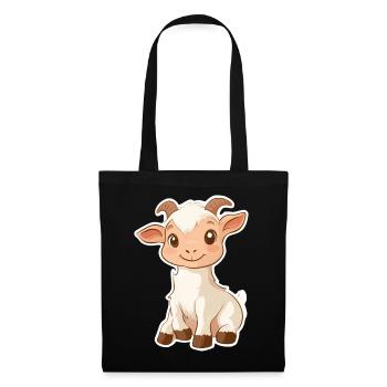 Chèvre - Sac en tissu - noir - Devant