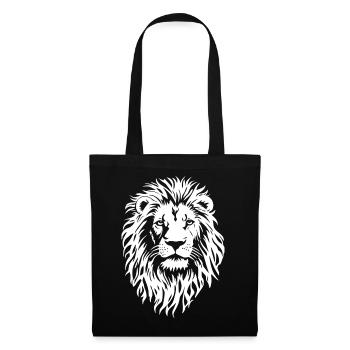 Majestic lion head in black and white - Tote Bag - black - Front