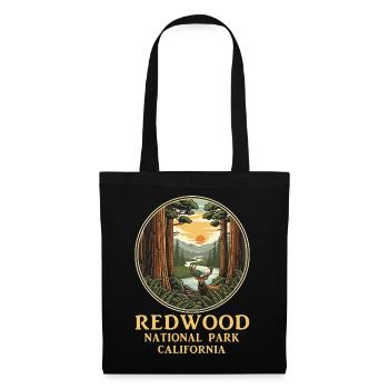 Redwood National Park T-Shirt Kalifornien Natur - Stoffbeutel - Schwarz - Vorne