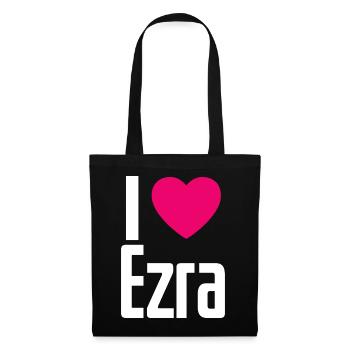 I Love Ezra Pink Heart I Love Ezra - Tote Bag - black - Front