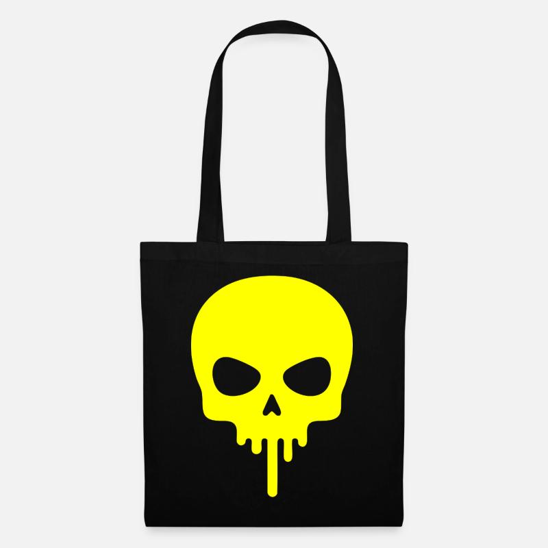 Neon Skull Dripping - Tote Bag - black