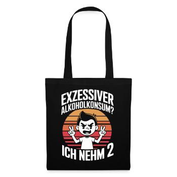 Excessive Alcohol Consumption I Take 2 Funny - Tote Bag - black - Front