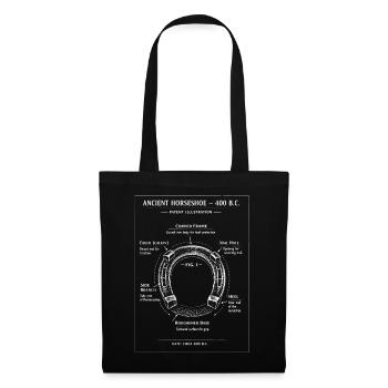 Ancien diagramme du fer à cheval - Sac en tissu - noir - Devant