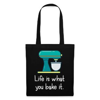 La vie, c’est ce que tu fais - Sac en tissu - noir - Devant