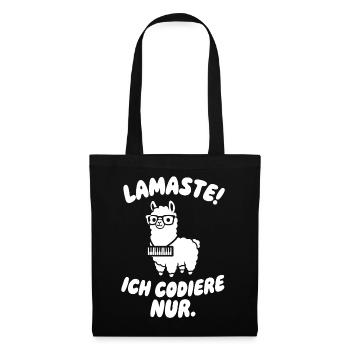 LamaSte: Ich Codiere Nur - Stoffbeutel - Schwarz - Vorne