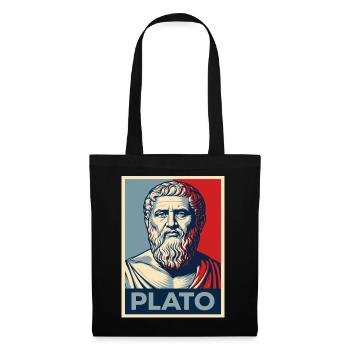 Plato Portrait in Retro design - Tote Bag - black - Front