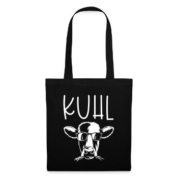 Kuhl Kuh Bauer Landwirtschaft - Stoffbeutel - Schwarz - Vorne
