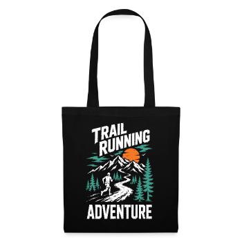 Aventure de course en sentier - Sac en tissu - noir - Devant