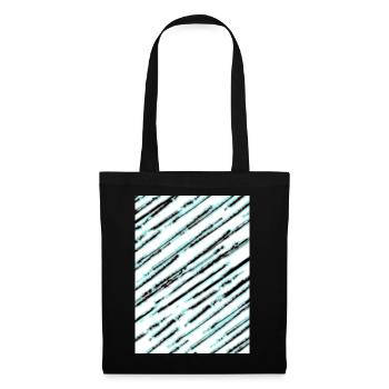 Diagonal turquoise texture - Tote Bag - black - Front