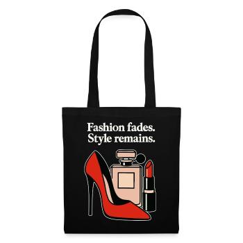 Fashion fades. Style remains. - Elegant High Heel - Tote Bag - black - Front