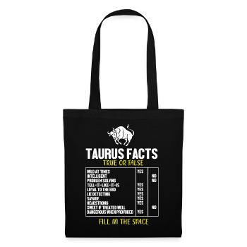 Zodiac sign Taurus - Tote Bag - black - Front