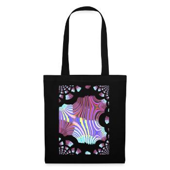 Psychedelic Neon Spiral - Tote Bag - black - Front