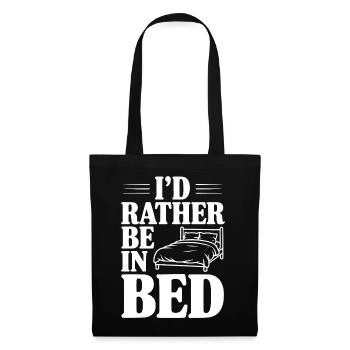 Je préférerais être au lit - Sac en tissu - noir - Devant