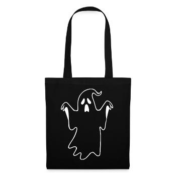 Halloween Gespenst Halloween T-shirt Geschenkidee  - Stoffbeutel - Schwarz - Vorne