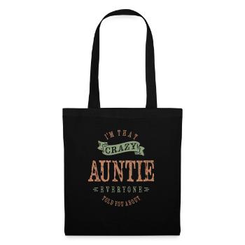 Crazy Auntie - Tote Bag - black - Front