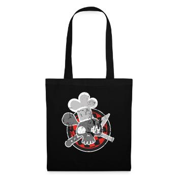 cook_skull_dd_used - Sac en tissu - noir - Devant
