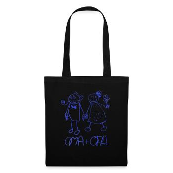 Oma und OPa - Stoffbeutel - Schwarz - Vorne