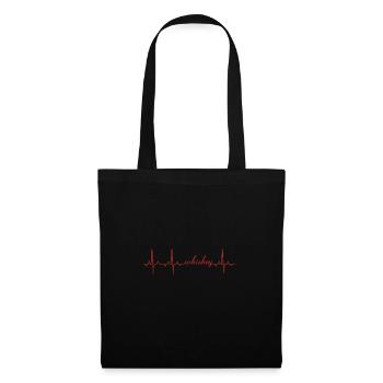 EKG Whiskey writing - Tote Bag - black - Front
