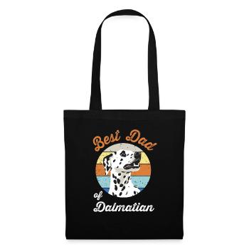 Dalmatian Design Best Dog Papa Vintage - Sac en tissu - noir - Devant