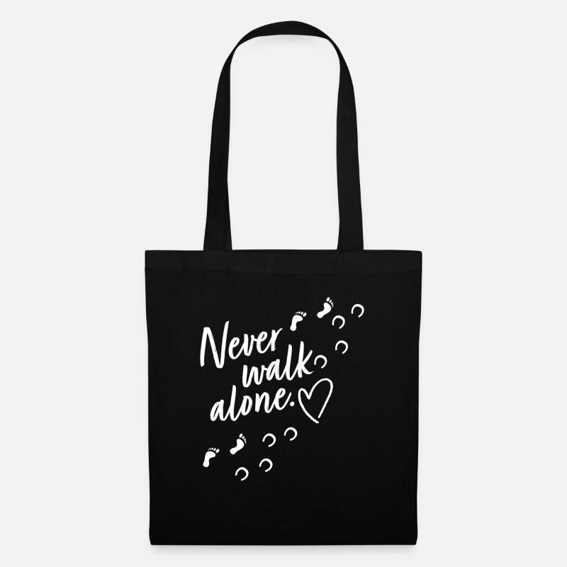 never walk alone horse - Stoffbeutel - Schwarz