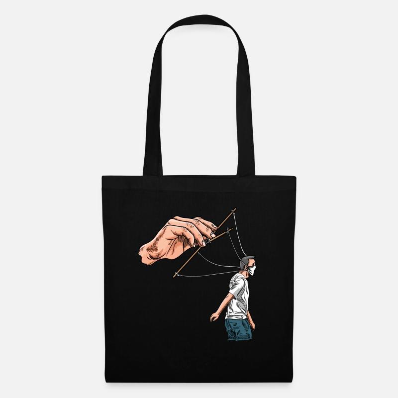 Anti Mask Duty Puppet Face Mask - Tote Bag - black