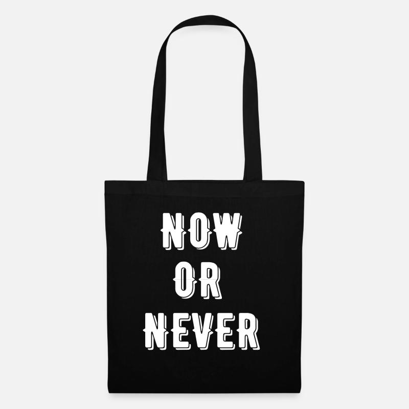 Now Or Never - Tote Bag - black