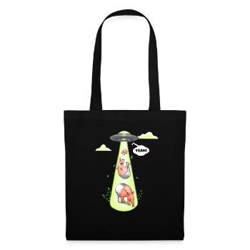 Tapir - up, up and away - Stoffbeutel - Schwarz - Vorne
